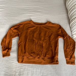 Ever lane amber french Terry crew neck pullover